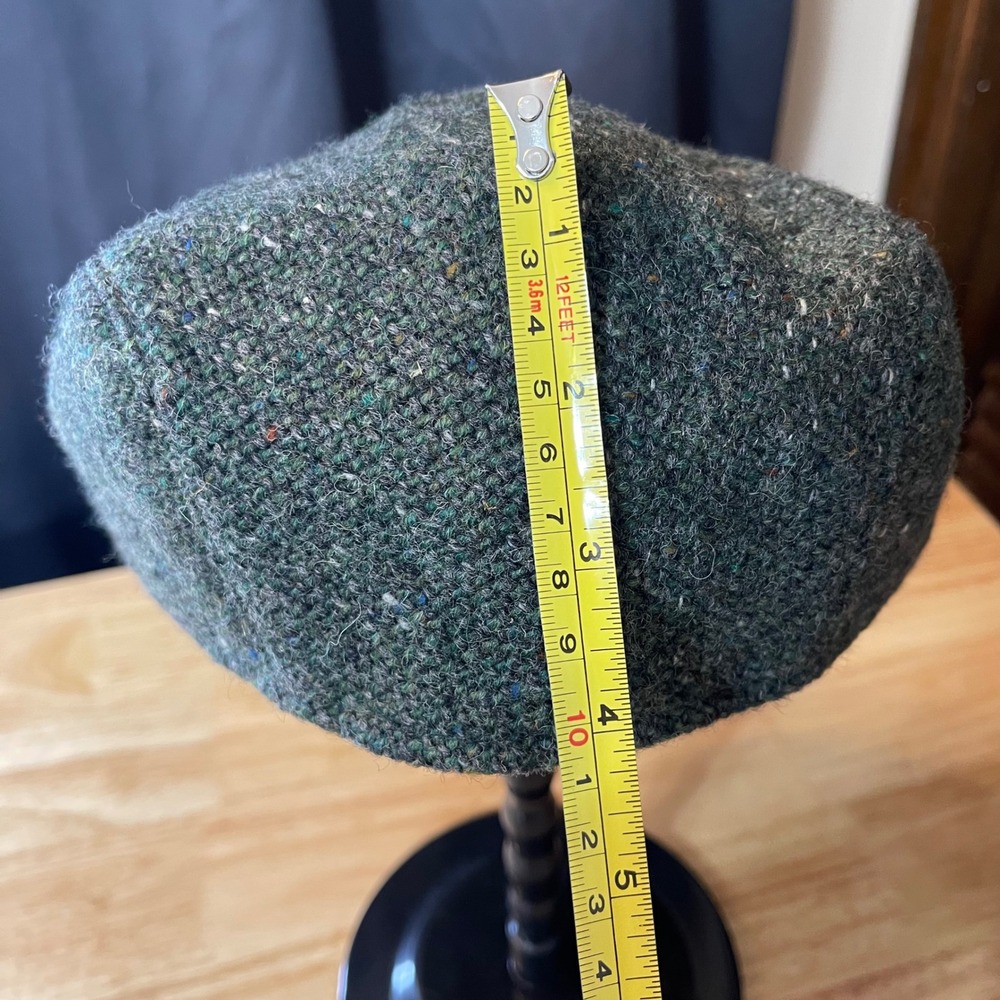 NWT Hanna Hats of Donegal Green Tweed Wool Flat Cap Jameson Ireland Mens Large - Picture 16 of 16